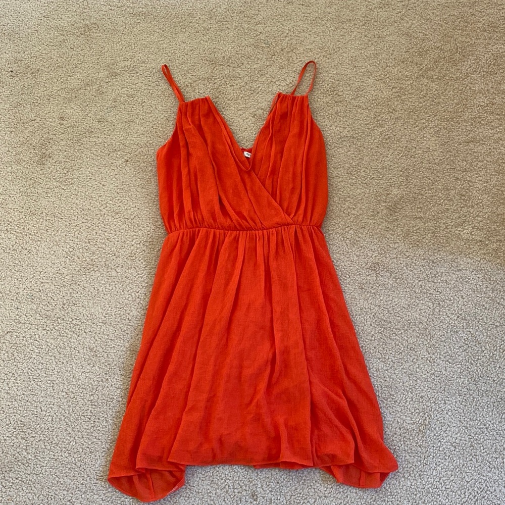 Rebecca Minkoff bright orange dress